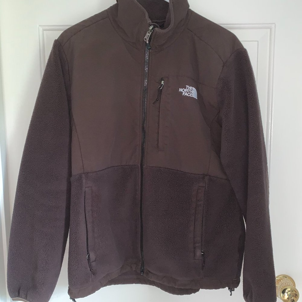 Women's Brown North Face Fleece Zip Up LARGE